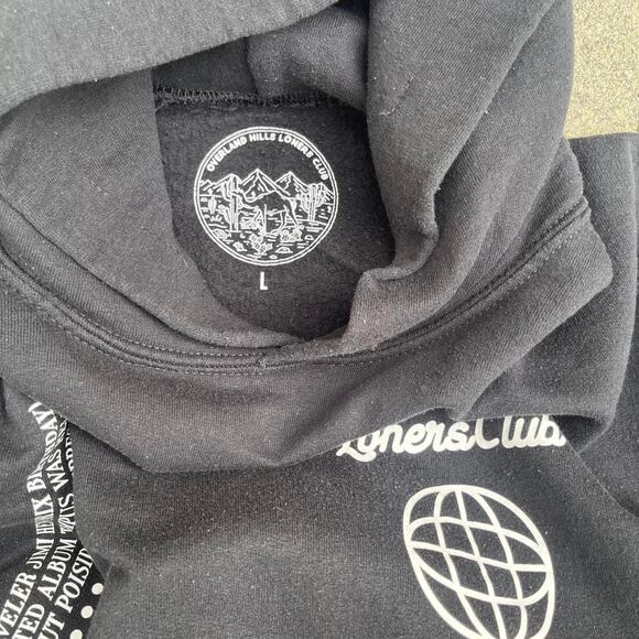 Jimi Hendrix Inspired Loners Club Tempus Edax Rerum Hoodie Dark Gray Pullover - Picture 3 of 4